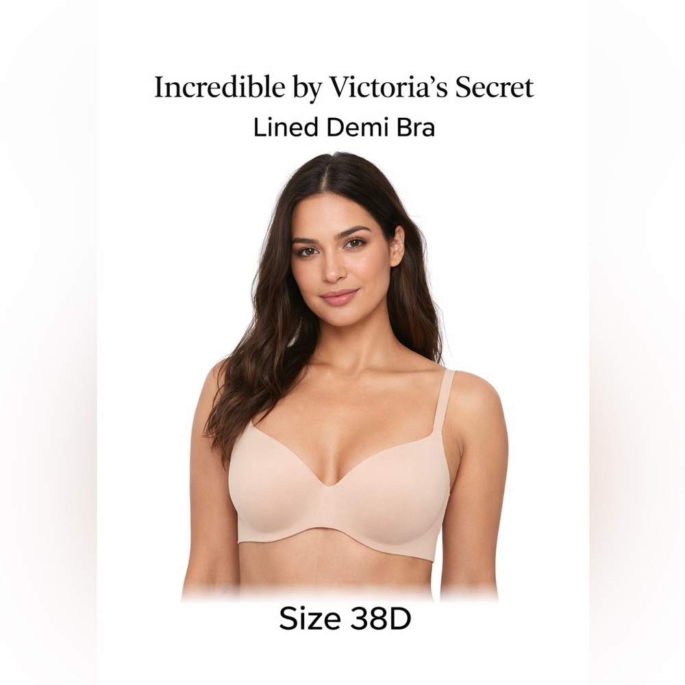 Victoria’s Secret Incredible Lined Demi Bra Nude Beige 38D